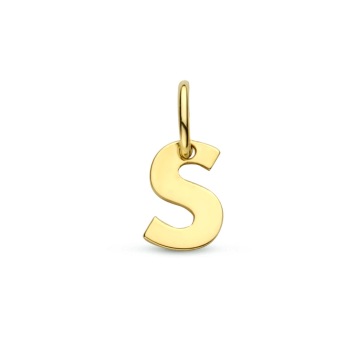 Geelgouden hanger letter S