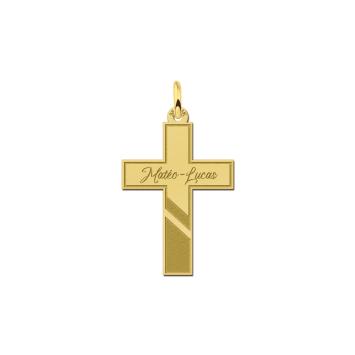 Gouden communie hanger hart met naam en datum – persoonlijk communie cadeauGegraveerd gouden kruis met naam – kinder communie