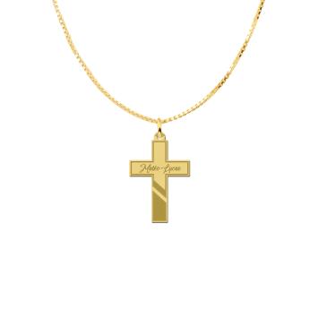 Gouden communie hanger hart met naam en datum – persoonlijk communie cadeauGegraveerd gouden kruis met naam – kinder communie