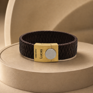Dacaya Bulls Eye Dexter armband met goudkleurig slot