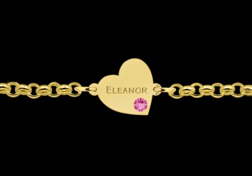 Gouden armband met hartje en steentje Names4ever
