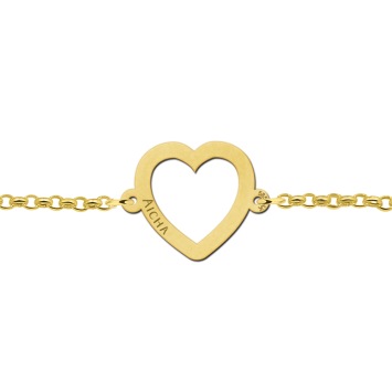 Gouden armband met hartje Names4ever