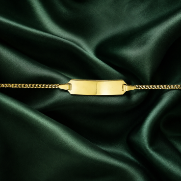 Gouden armbandje met graveerplaatje