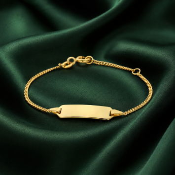 Gouden armbandje met graveerplaatje
