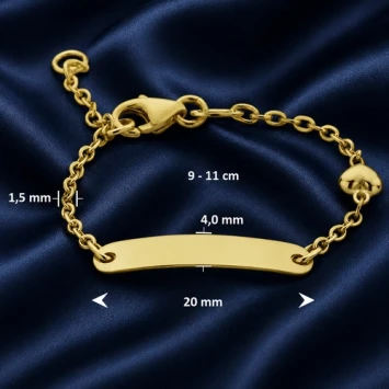 Gouden armbandje met hart