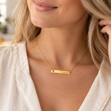 14 karaats gouden naamketting met eigen naam of tekst