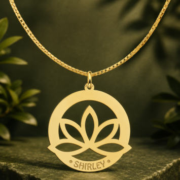 Gouden bloemhanger Lotus