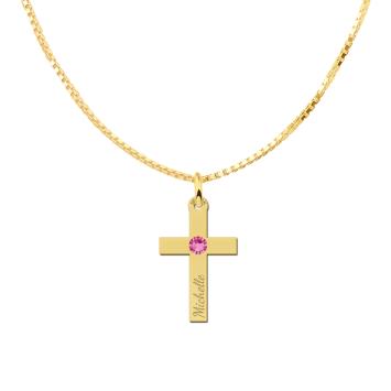 Gouden communie hanger hart met naam en datum – persoonlijk communie cadeau met ketting