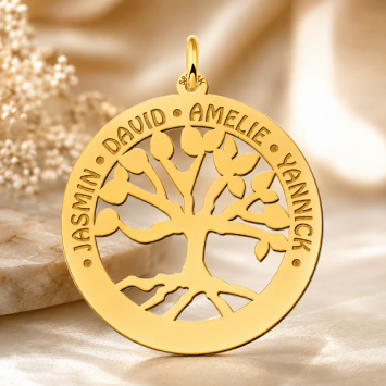 Gouden familiehanger stamboom