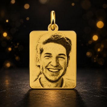 Gouden foto hanger rechthoekig