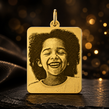 Gouden foto hanger rechthoekig