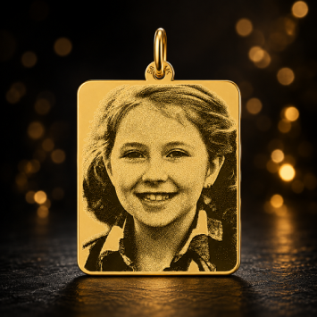 Gouden foto hanger rechthoekig