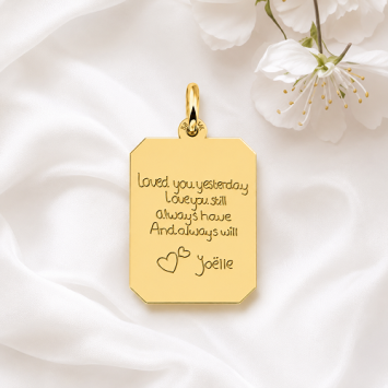 Gouden Hanger Gegraveerd met Tekst Names4ever