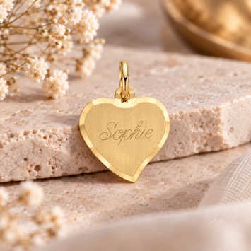 Gouden hanger hart 15mm