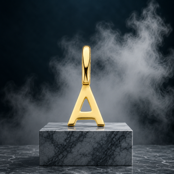 Gouden hanger letter