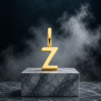 Gouden hanger letter