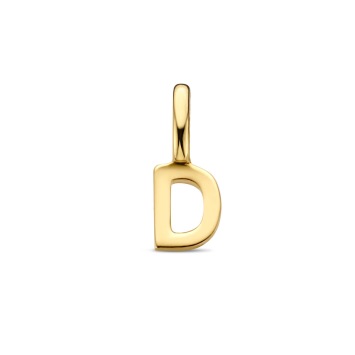 Gouden hanger letter D
