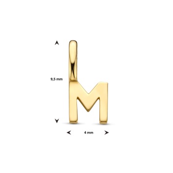 Gouden hanger letter M