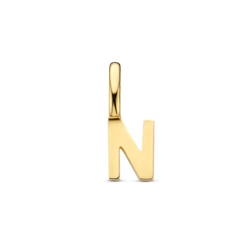 Gouden hanger letter N