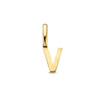 Gouden hanger letter V