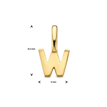 Gouden hanger letter W