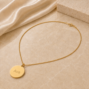 Gouden hanger rond