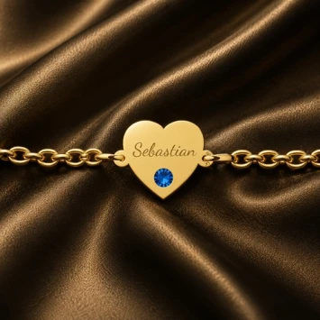 Gouden hart armband met gravure Names4ever
