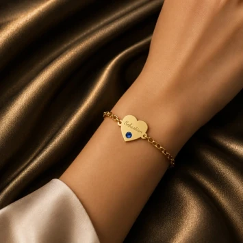 Gouden hart armband met gravure Names4ever