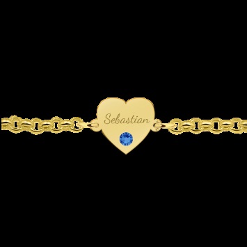Gouden hart armband met gravure Names4ever