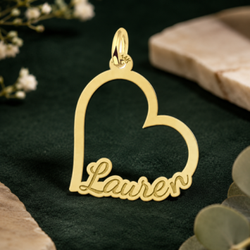 Gouden hart hanger naam Names4ever