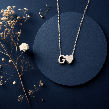 Gouden ketting 1.2mm met 2 initialen
