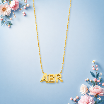 Gouden ketting 1.2mm met 3 initialen