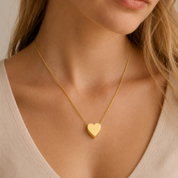Gouden ketting 1.2mm met 1 initiaal