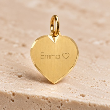 Gouden ketting hanger hart 13mm