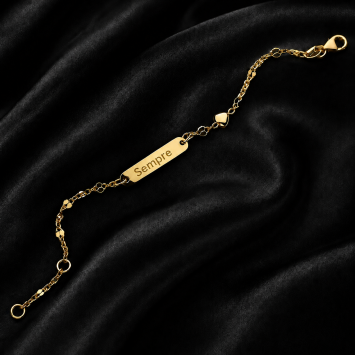 Gouden kinderarmbandje met hartje
