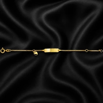 14 karaat gouden kinderarmbandje met naam en hartje gravure