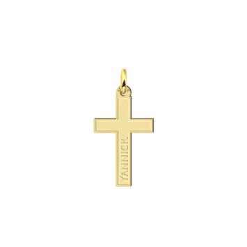 Gouden kruis hanger met naam – Eerste Communie Ketting (Graveerbaar)