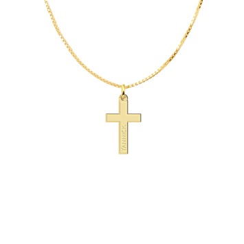 Gouden hanger met naam graveren