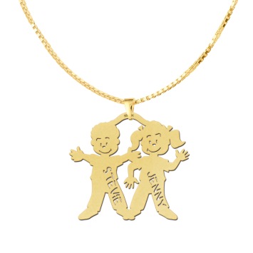 Gouden mama sieraad jongen-meisje Names4ever