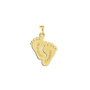 Gouden mama sieraad voetjes Names4ever