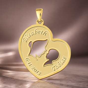 Gouden moeder kind hanger Names4ever