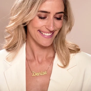 Gouden naamketting met eigen naam