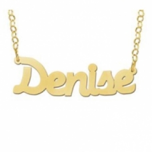 Vergulde naamketting Denise