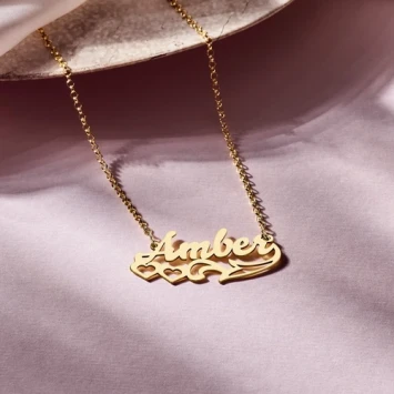 Gouden naamketting met eigen naam