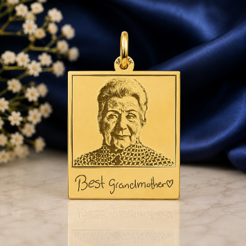 Gouden polaroid foto hanger met eigen tekst Names4ever