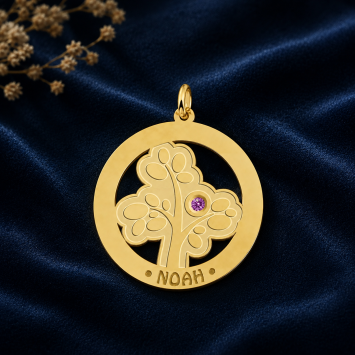 Gouden Stamboom met geboortesteen