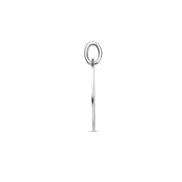 Hoogglans ronde zilveren hanger 18mm dikte