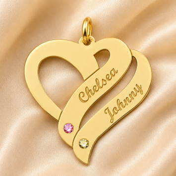 Ketting hanger Goud met geboortestenen