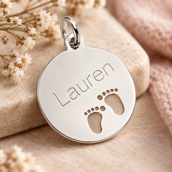 Ketting hanger rond 18mm met voetjes