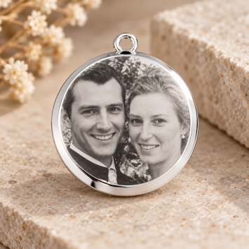 Ketting met foto hanger rond